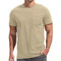 VEIISAR Men's Pocket T-Shirt - Cotton Elastic Fitted Classic Tee