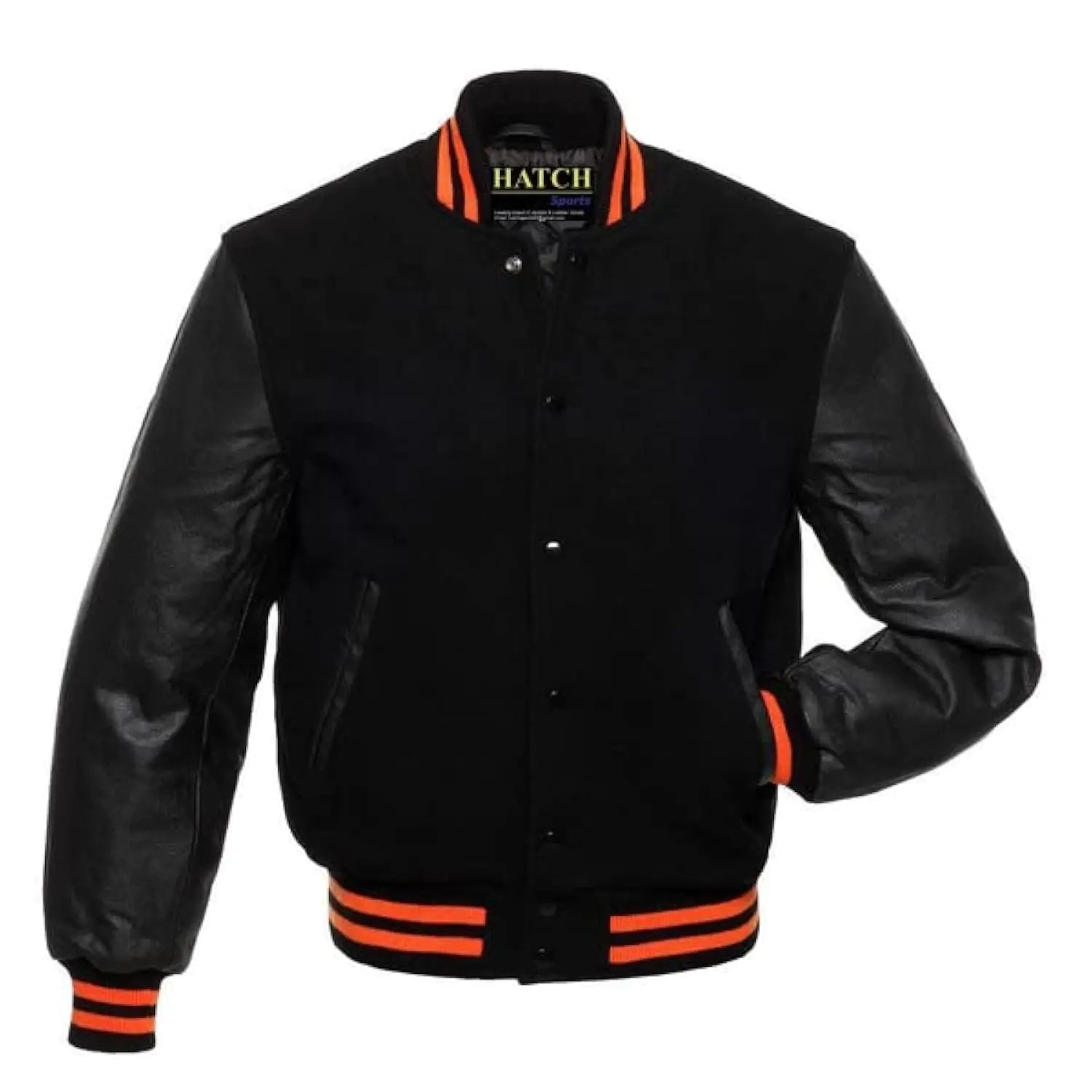 Men's Varsity Jacket - Wool Body with Genuine Leather Arms | Letterman College Jacket