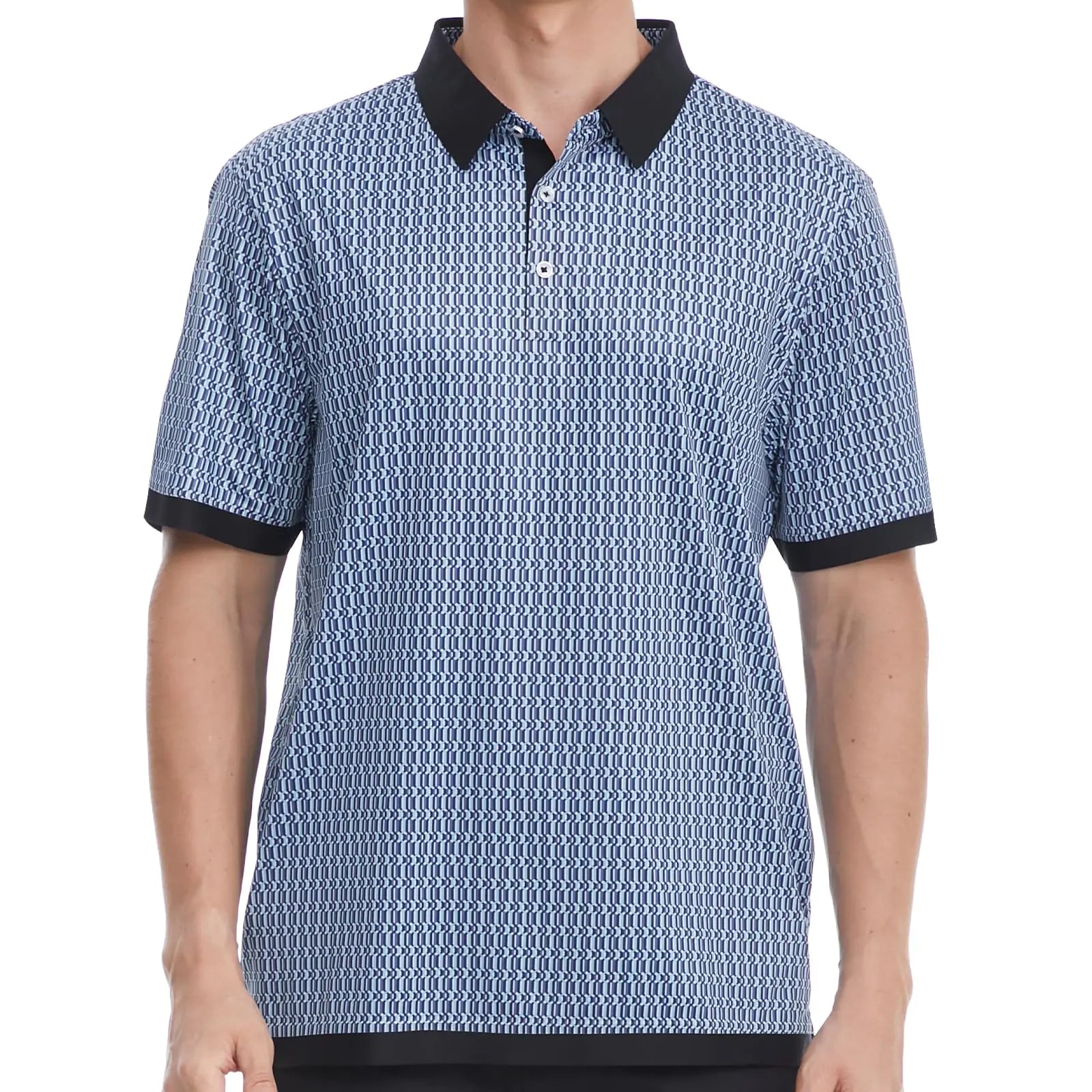 Mens Golf Polo Shirts Short Sleeve Shirt Moisture Wicking Dry Fit Casual Stylish Polo Shirt for Men Deep Black