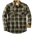Dubinik® Mens Flannel Shirts for Men Long Sleeve Pearl Snap Shirts for Men Casual Western Cowboy Plaid Shirts 100% Cotton