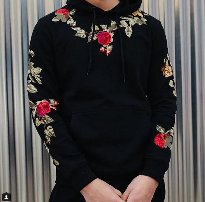 Hooded Sweatshirt for Men - Trendy Pullover with Long Sleeves
