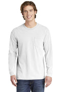 Comfort Colors Chouinard 4410 Long Sleeve Heavyweight Cotton Pocket Tee White XXX-Large