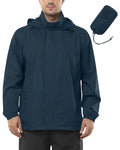 Outdoor Ventures Mens Rain Jacket Waterproof Lightweight Packable Rain Shell Raincoat with Hood for Golf Hiking Travel