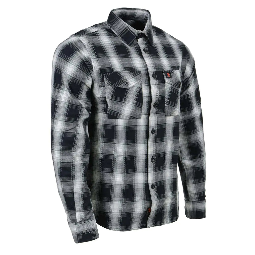 Milwaukee Leather Men’s Casual Flannel Plaid Long Sleeve Button Down Cotton Shirts MNG - 2X-Large