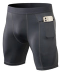 WRAGCFM Mens Compression Shorts with Pockets Running Workout Athletic Active Underwear Shorts