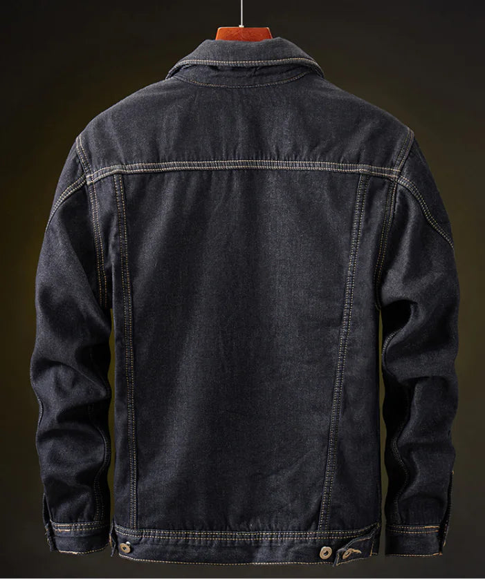 Men's Thick Fleece Lined Denim Jacket - Slim Fit Style