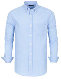 Mens Button Down Shirts Plaid Long Sleeve Dress Shirts Regular-Fit Casual Shirt(PK4273XL)