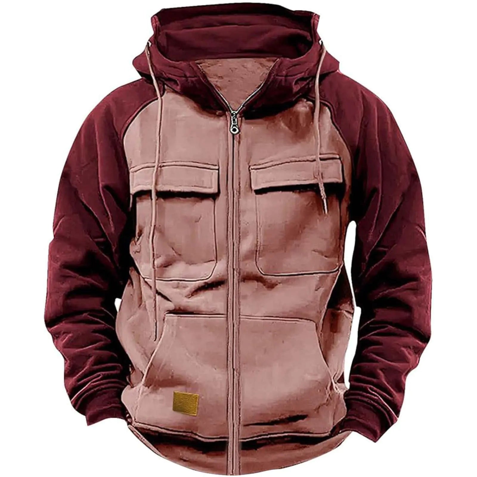 Men's Full Zip-Up Hoodie - Fleece Lined Sweatshirt with Pockets
