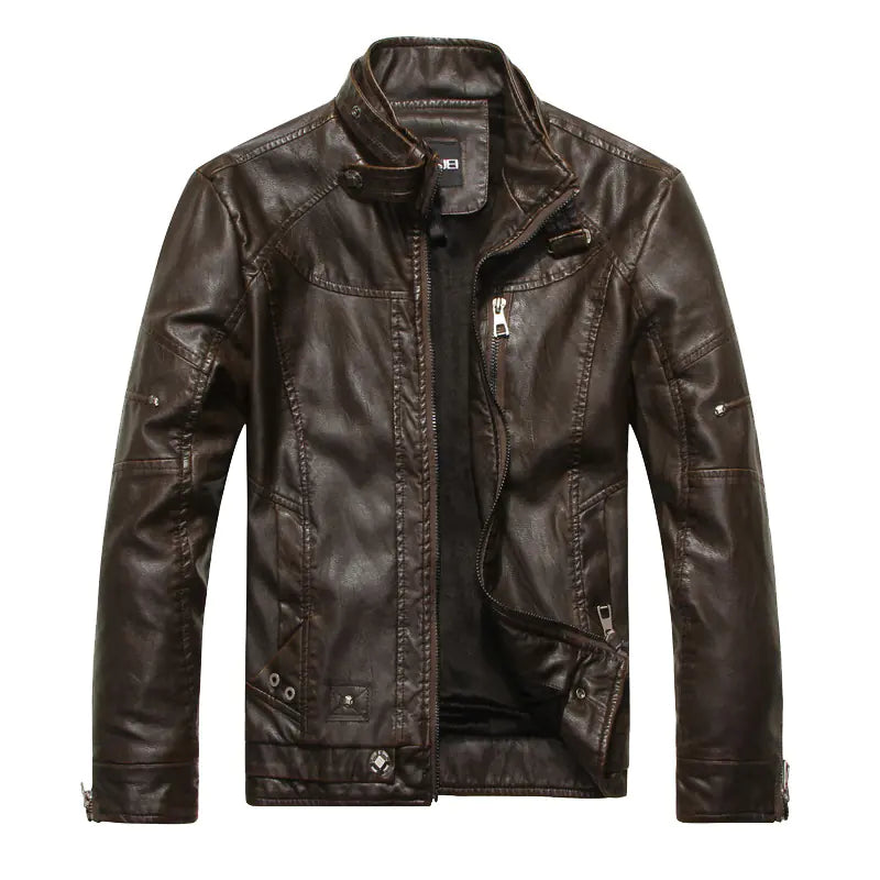 Men's Fleece Lined Leather Jacket