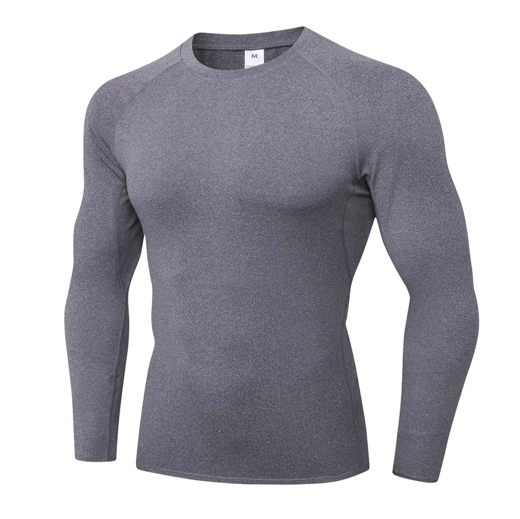 Mens Compression Shirt Long Sleeve Athletic T-Shirt Sports Workout Undershirts Running Baselayer Tops