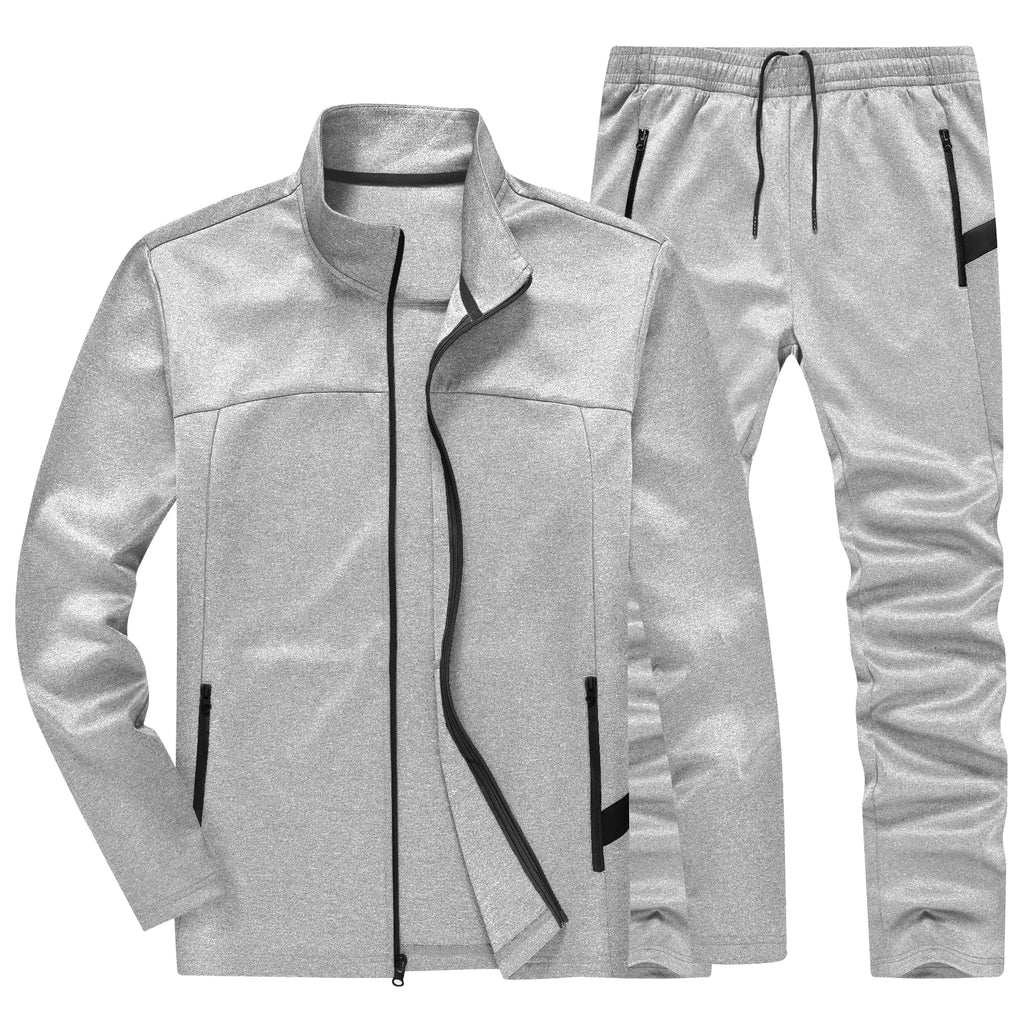 INNERBUT Men's 2-Piece Tracksuit - Full Zip Athletic Sweatsuit Set with Pockets